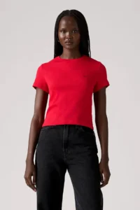 Levi's Women's  SPORTY TEE Red T-Shirt -