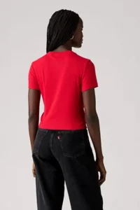 Levi's Women's  SPORTY TEE Red T-Shirt - - Image 2