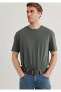 Mavi Stretch Green Basic T-Shirt Regular Fit / Normal Cut -71598 - Image 2