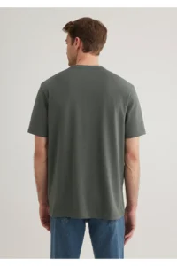 Mavi Stretch Green Basic T-Shirt Regular Fit / Normal Cut -71598 - Image 4