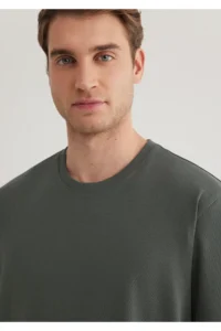 Mavi Stretch Green Basic T-Shirt Regular Fit / Normal Cut -71598 - Image 5