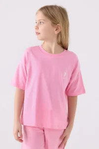 US Polo Assn. U.s. Polo Shirt Assn Girls' Pink Bermuda Set - Image 2