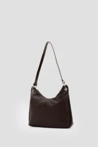 Shule Bags Valerie Braided Shoulder Bag Brown - Image 4