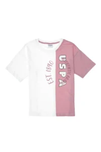 US Polo Assn. Girl's Pink Shorts Top and Bottom Set -VR041 - Image 5
