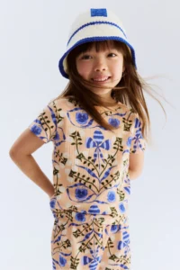 H&M Delik Patterned Jersey Top