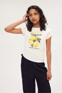 H&M Print Motif and Cotton T-Shirt
