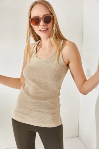 Olalook Women Stone LONG Camisole Tank Top