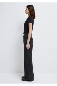 Mavi Black Basic Crop T-Shirt Crop / Short Cut - Image 5