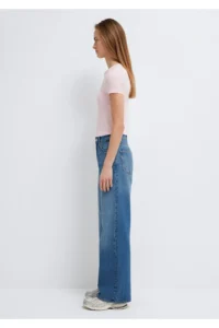 Mavi Pink Basic Crop T-Shirt Crop / Short Cut -89200 - Image 5