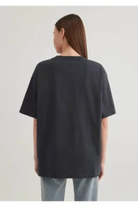 Mavi Logo Printed Anthracite Women T-Shirt m - Image 3