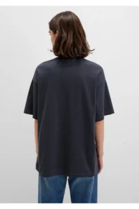 Mavi Logo Printed Anthracite T-Shirt Oversize / Wide Cut -82185 - Image 4
