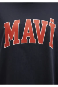Mavi Logo Printed Anthracite T-Shirt Oversize / Wide Cut -82185 - Image 6