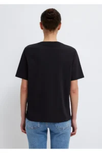 Mavi Crew Neck Black Basic T-Shirt Regular Fit / Normal Cut - Image 5