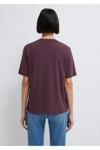 Mavi Crew Neck Purple Basic T-Shirt Regular Fit / Normal Cut -70434 - Image 5