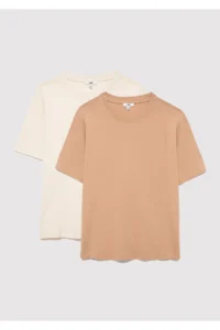 Mavi 2 Pack Women's Basic T-Shirt Regular Fit / Normal Cut 1611366-70072