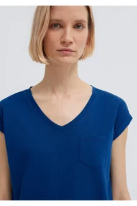 Mavi Navy Blue Basic T-Shirt with Pockets Loose Fit / Loosely Comfortable Cut - Image 6