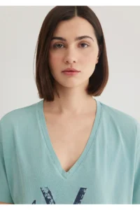 Mavi Printed Green Istanbul T-Shirt Loose Fit / Loosely Comfortable Cut - Image 6