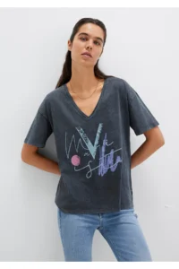 Mavi Printed Gray Istanbul T-Shirt Regular Fit / Normal Cut - Image 2
