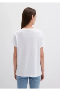 Mavi Denim Girl Printed White Istanbul T-Shirt Regular Fit / Normal Cut - Image 5