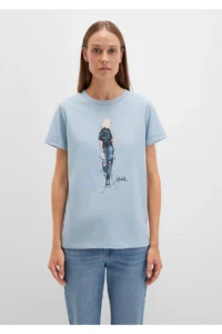 Mavi Denim Girl Printed Istanbul T-Shirt Regular Fit / Normal Cut -70816 - Image 3