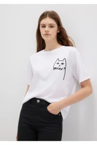 Mavi Cat Printed Istanbul T-Shirt Regular Fit / Normal Cut - Image 2