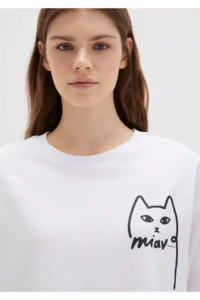 Mavi Cat Printed Istanbul T-Shirt Regular Fit / Normal Cut - Image 6