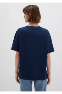 Mavi Logo Printed Navy Blue T-Shirt Regular Fit / Normal Cut -70488 - Image 5