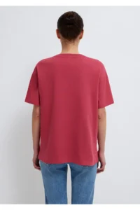Mavi Logo Printed Pink T-Shirt Regular Fit / Normal Cut -70931 - Image 5