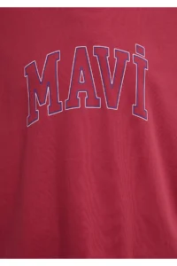 Mavi Logo Printed Pink T-Shirt Regular Fit / Normal Cut -70931 - Image 7
