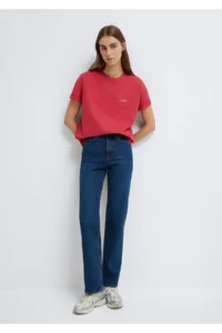 Mavi Logo Printed Red T-Shirt Loose Fit -70985 - Image 2