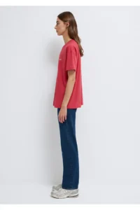 Mavi Logo Printed Red T-Shirt Loose Fit -70985 - Image 4