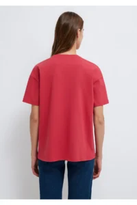 Mavi Logo Printed Red T-Shirt Loose Fit -70985 - Image 5