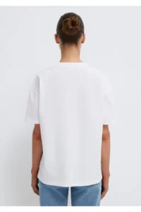 Mavi Logo Printed White T-Shirt Loose Fit -620 - Image 6