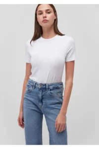 Mavi 2 Pack Black and White Women's Basic T-Shirt Fitted -900 - Image 3