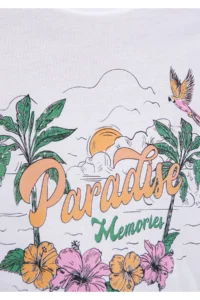 Mavi Paradise Printed White T-Shirt Slim Fit / Slim Fit -620 - Image 5