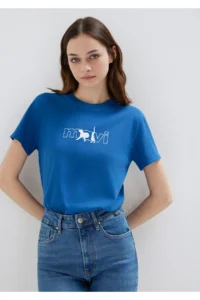 Mavi Cat Logo Printed T-Shirt Regular Fit / Normal Cut -32213