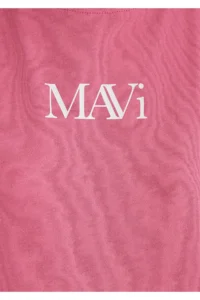 Mavi Logo Printed Pink T-Shirt Oversize / Wide Cut -84680 - Image 6