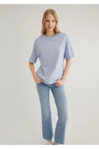 Mavi Logo Printed T-Shirt Oversize / Wide Cut -85385 - Image 2