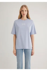 Mavi Logo Printed T-Shirt Oversize / Wide Cut -85385 - Image 3