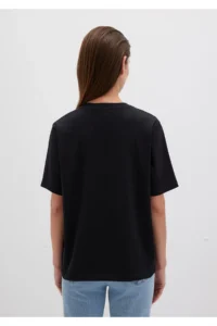 Mavi Logo Printed Black T-Shirt Regular Fit / Normal Cut -900 - Image 4