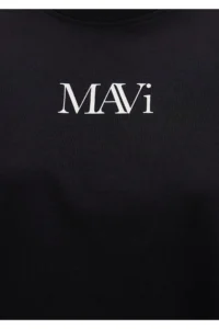 Mavi Logo Printed Black T-Shirt Regular Fit / Normal Cut -900 - Image 6