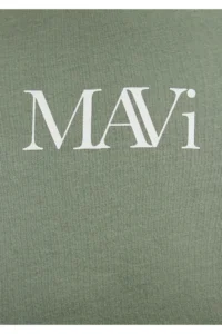 Mavi Logo Printed Green T-Shirt Regular Fit / Normal Cut -81976 - Image 7