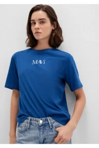 Mavi Logo Printed Navy Blue T-Shirt Regular Fit / Normal Cut -82625 - Image 2