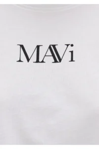 Mavi Logo Printed White T-Shirt Regular Fit / Normal Cut -620 - Image 6