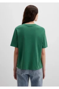 Mavi Logo Printed Green T-Shirt Regular Fit / Normal Cut -71874 - Image 4