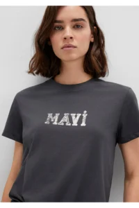 Mavi Printed Anthracite T-Shirt Regular Fit / Normal Cut -34853 - Image 3
