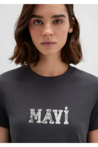Mavi Printed Anthracite T-Shirt Regular Fit / Normal Cut -34853 - Image 6