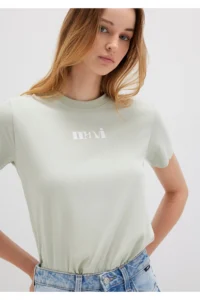 Mavi Printed Green T-Shirt Regular Fit / Normal Cut -70148