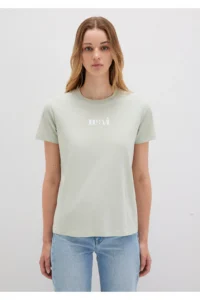 Mavi Printed Green T-Shirt Regular Fit / Normal Cut -70148 - Image 3