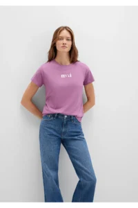 Mavi Printed Purple T-Shirt Regular Fit / Normal Cut -70987 - Image 2